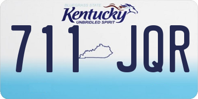 KY license plate 711JQR