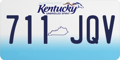 KY license plate 711JQV