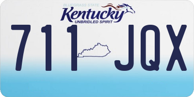 KY license plate 711JQX