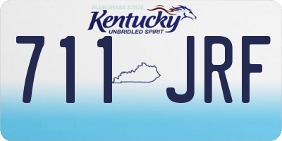 KY license plate 711JRF