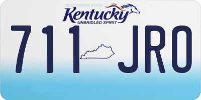 KY license plate 711JRO