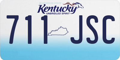 KY license plate 711JSC