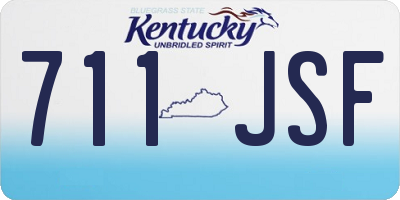 KY license plate 711JSF