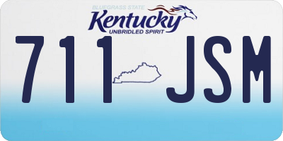 KY license plate 711JSM