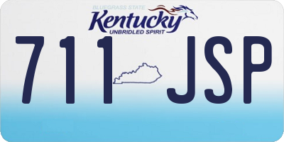 KY license plate 711JSP