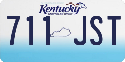 KY license plate 711JST