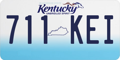 KY license plate 711KEI