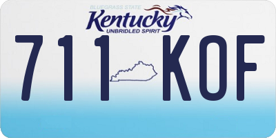 KY license plate 711KOF