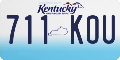 KY license plate 711KOU