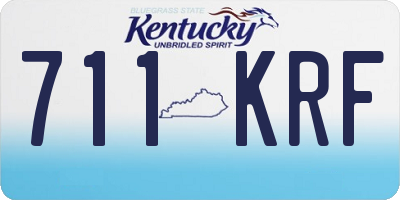 KY license plate 711KRF