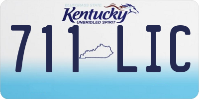 KY license plate 711LIC