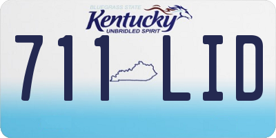KY license plate 711LID