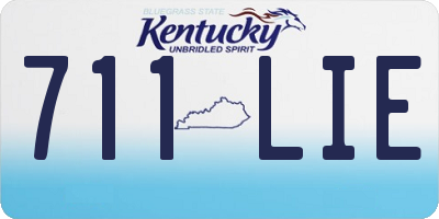 KY license plate 711LIE