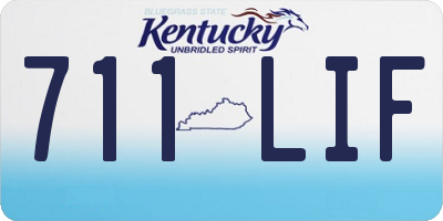 KY license plate 711LIF