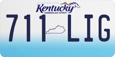 KY license plate 711LIG