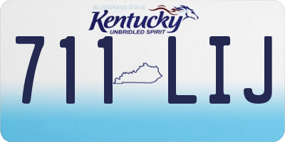 KY license plate 711LIJ