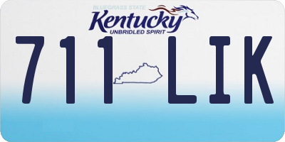 KY license plate 711LIK