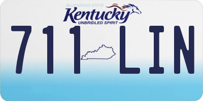 KY license plate 711LIN