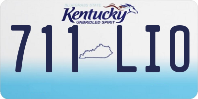 KY license plate 711LIO