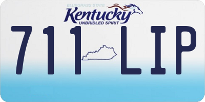 KY license plate 711LIP