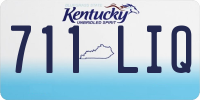 KY license plate 711LIQ