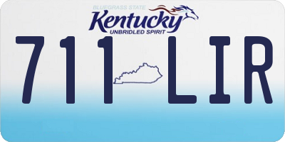 KY license plate 711LIR