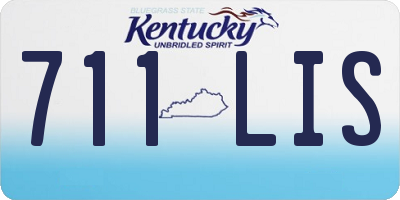 KY license plate 711LIS
