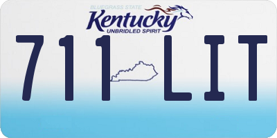 KY license plate 711LIT