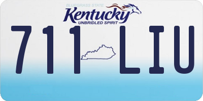 KY license plate 711LIU