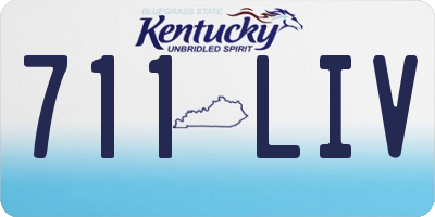 KY license plate 711LIV