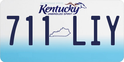 KY license plate 711LIY
