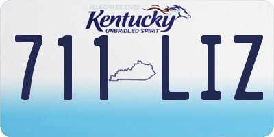 KY license plate 711LIZ