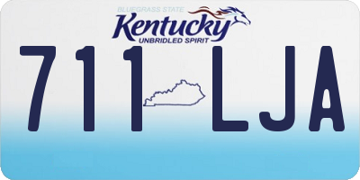 KY license plate 711LJA