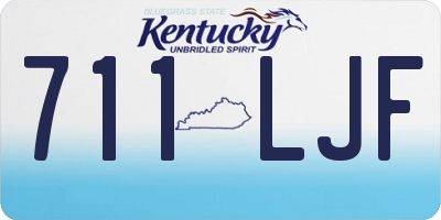 KY license plate 711LJF