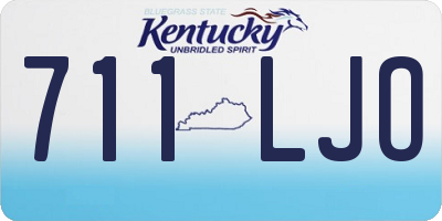 KY license plate 711LJO