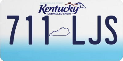KY license plate 711LJS