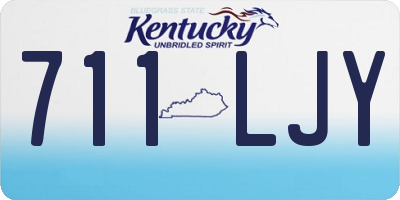 KY license plate 711LJY