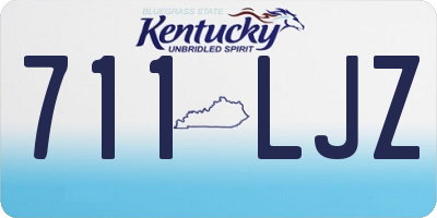 KY license plate 711LJZ