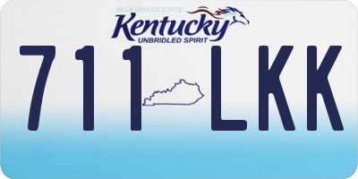 KY license plate 711LKK