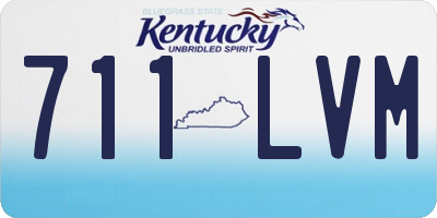 KY license plate 711LVM