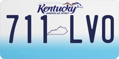 KY license plate 711LVO
