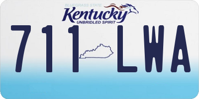 KY license plate 711LWA