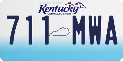 KY license plate 711MWA