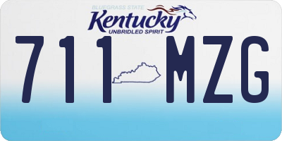 KY license plate 711MZG