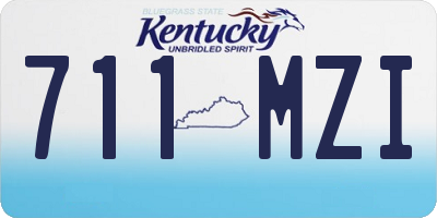 KY license plate 711MZI