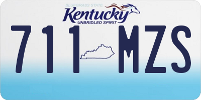 KY license plate 711MZS