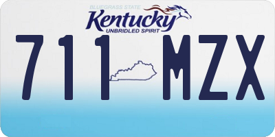 KY license plate 711MZX