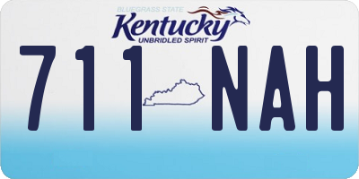 KY license plate 711NAH