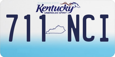 KY license plate 711NCI