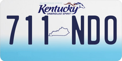 KY license plate 711NDO